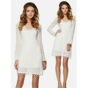 Lilly Pulitzer White Athena Resort Crochet Tunic Dress, Size XS